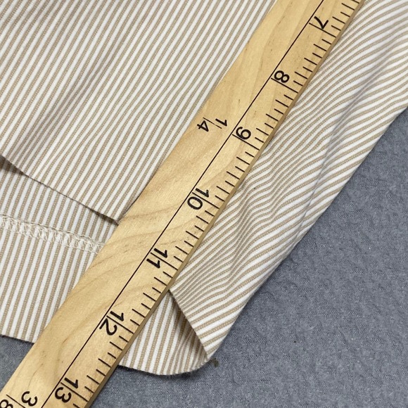 L-RL Active Set Women XL White Polo Shirt Beige Stripe Shorts Golf Tennis - Picture 7 of 12